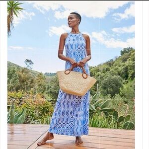 J McLaughlin Long Blue Tank Dress, Size M